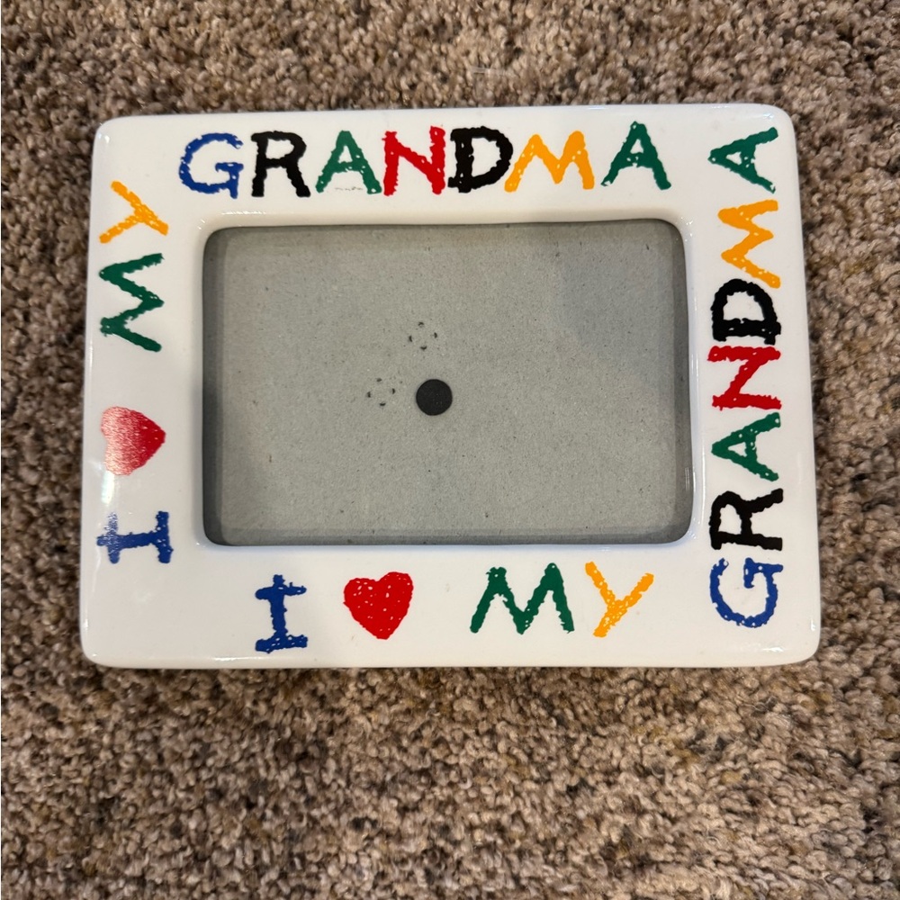 Vintage Grandma 5.5x7 Ceramic Picture Frame Fits 4x6 Photo